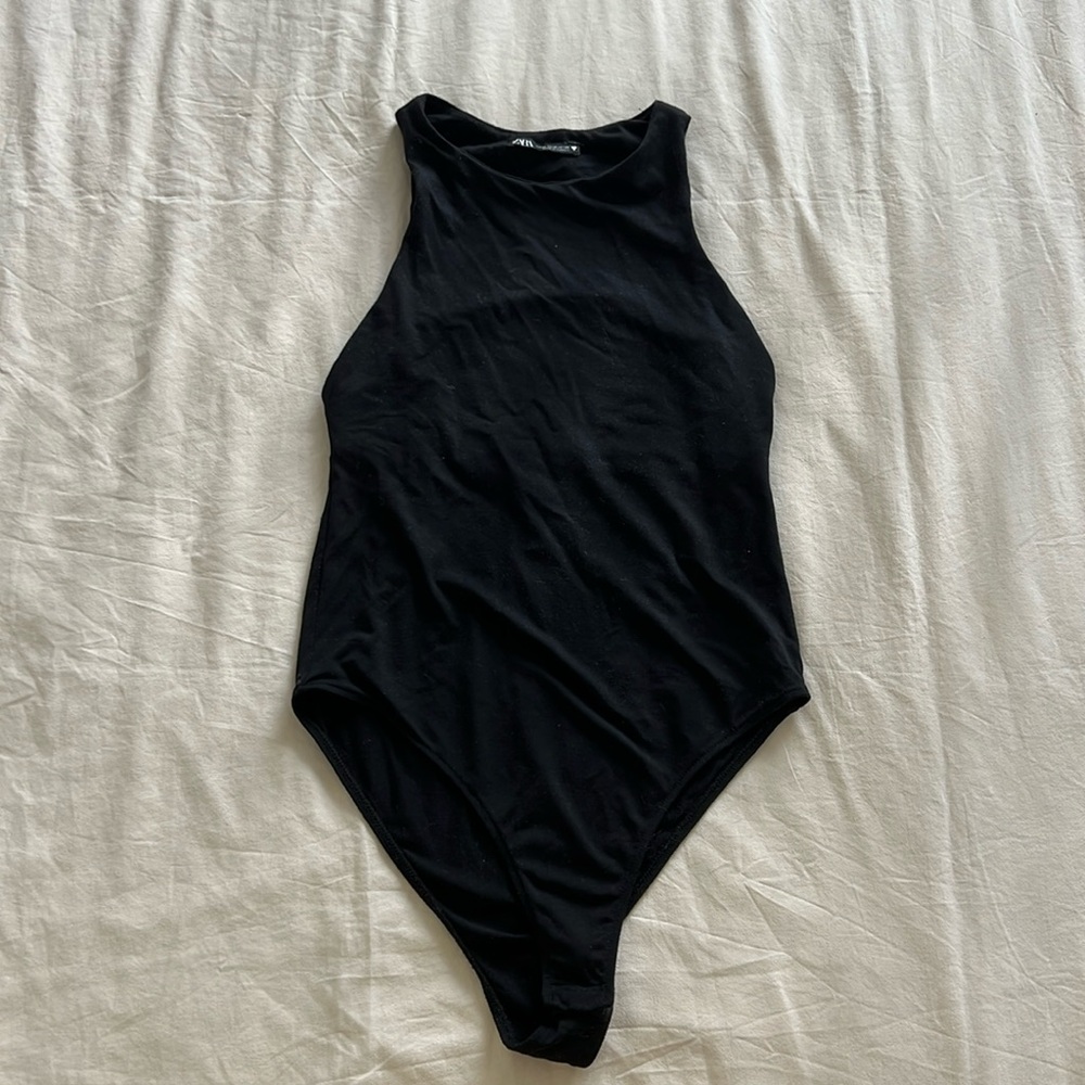 Zara High Neck Bodysuit in Black